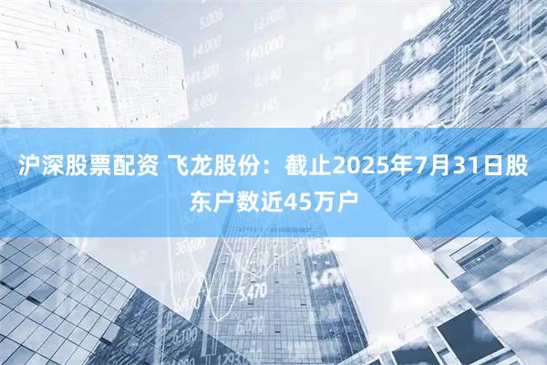 沪深股票配资 飞龙股份：截止2025年7月31日股东户数近45万户