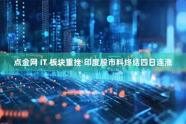 点金网 IT 板块重挫 印度股市料终结四日连涨