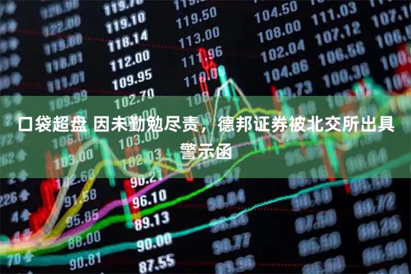 口袋超盘 因未勤勉尽责，德邦证券被北交所出具警示函